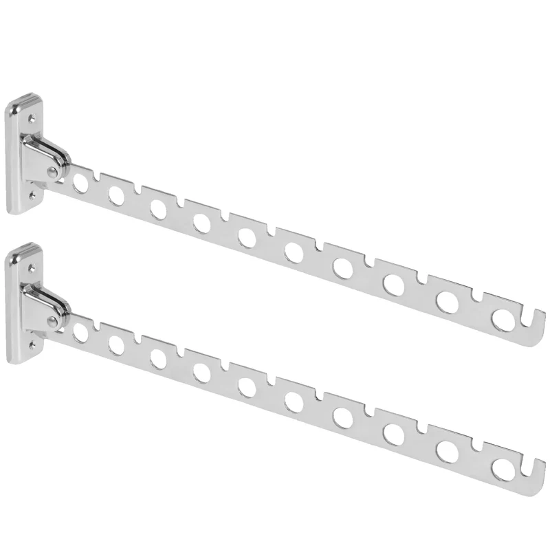 Étendoir à linge mural rabattable inox 180° pliable