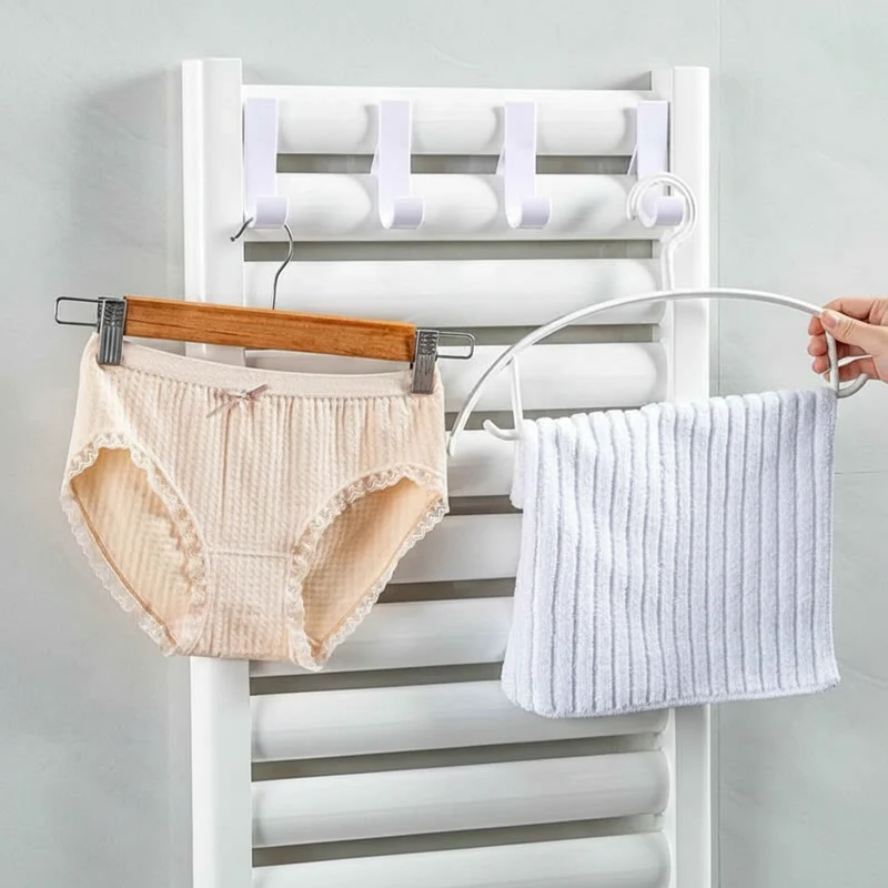Cintre pour étendoir à linge pour radiateur blanc
