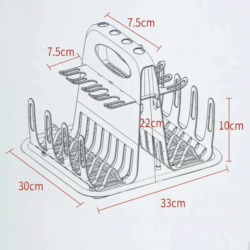 Fil pour étendoir à linge pour biberons pliable