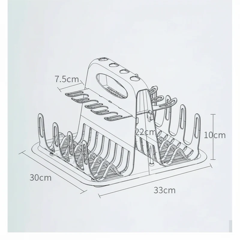Fil pour étendoir à linge pour biberons pliable