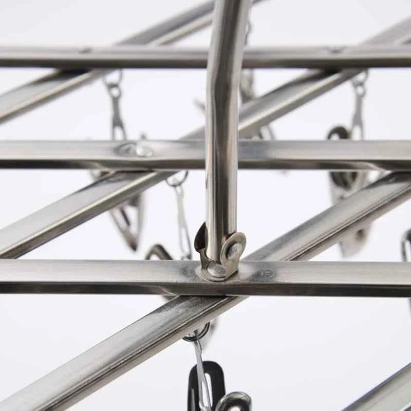 Petit étendoir à linge inox pliable