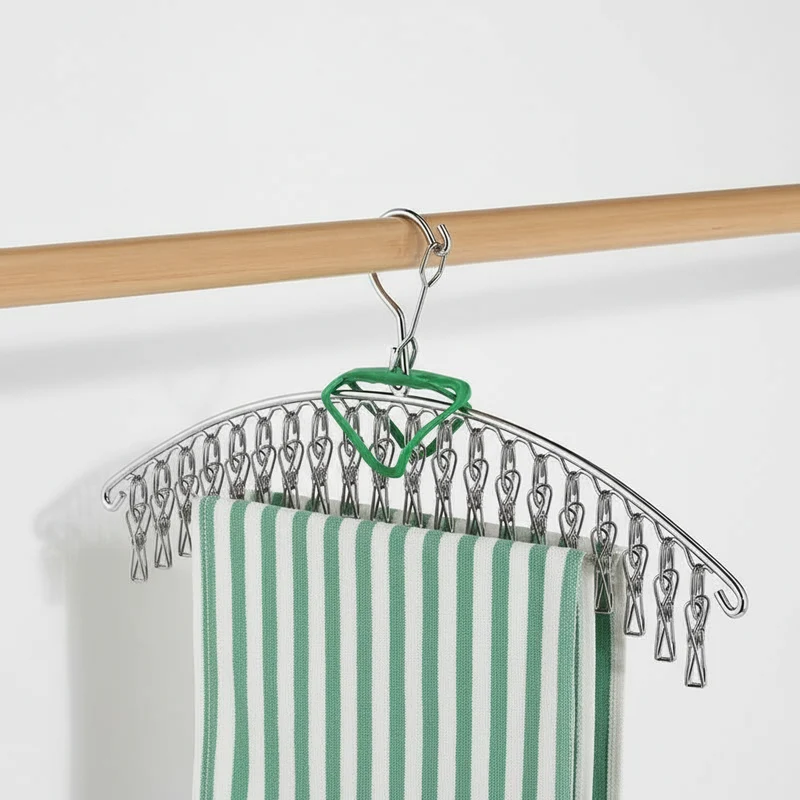 Cintre pour étendoir à linge inox 20 pinces