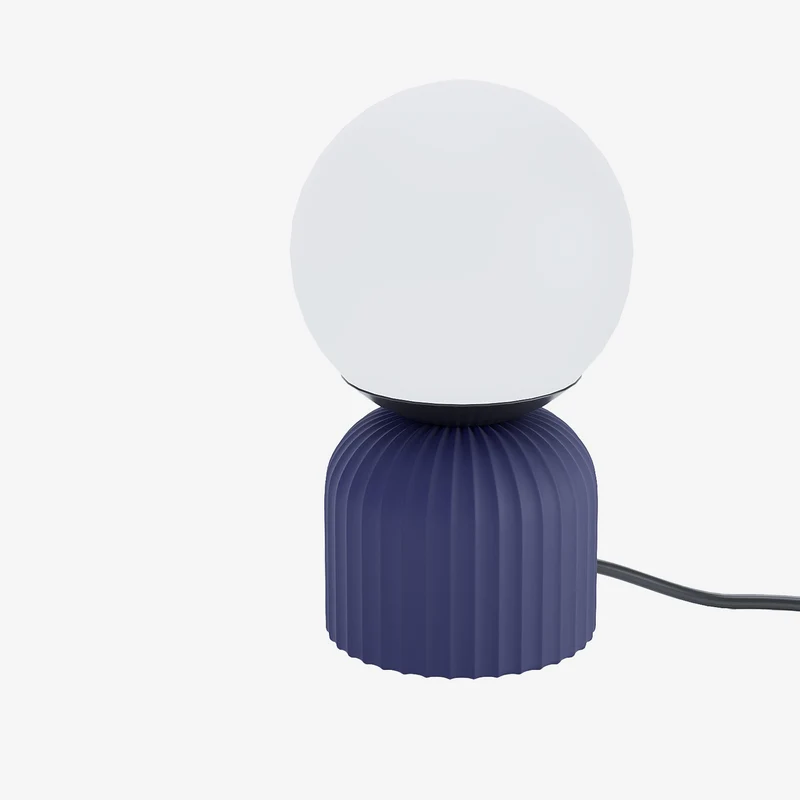 Lampe poser en c ramique et globe en verre