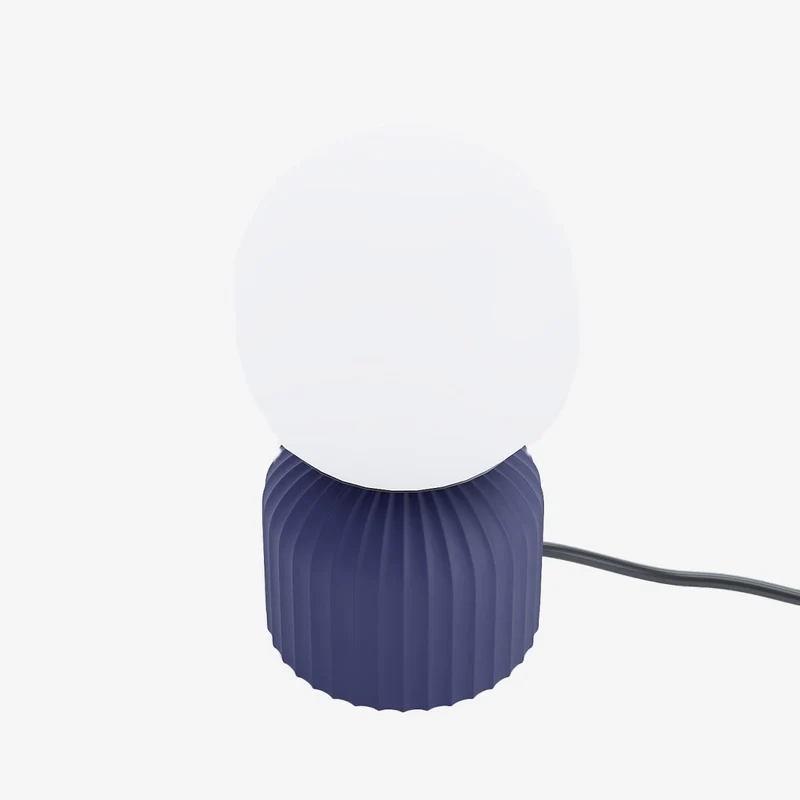Lampe poser en c ramique et globe en verre