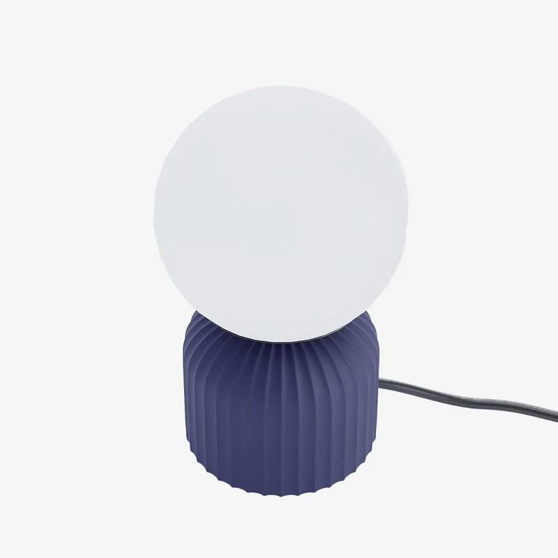 Lampe poser en c ramique et globe en verre
