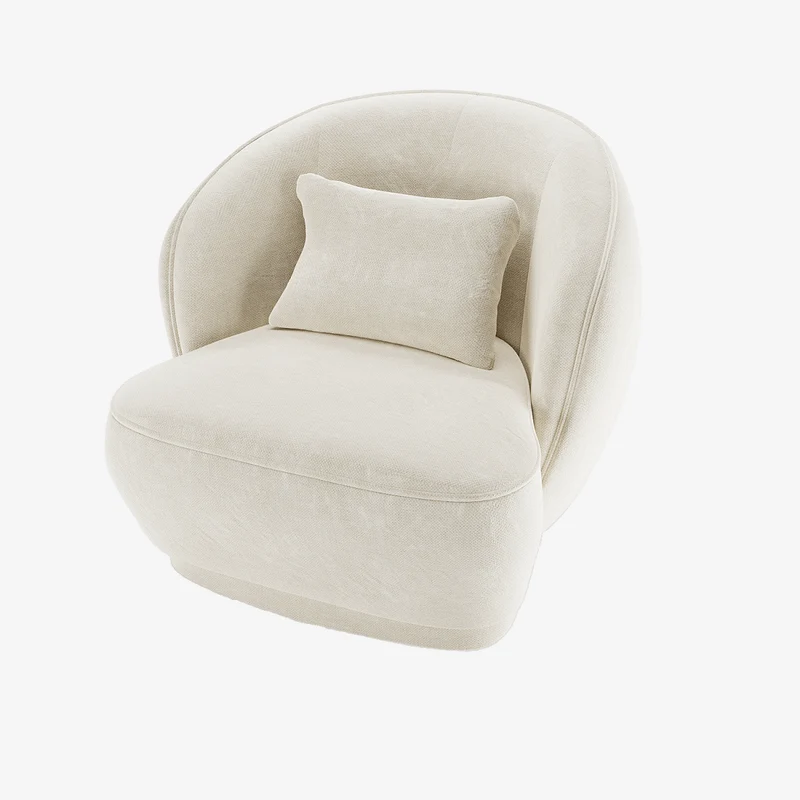 Fauteuil design en velours vintage cr me Pablo