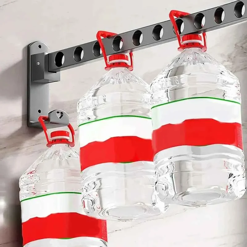 Étendoir à linge mural rabattable double barre pliable