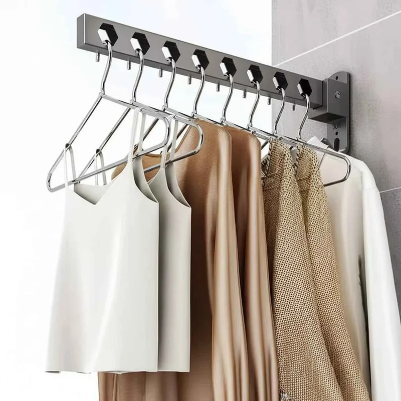 Étendoir à linge mural rabattable acier carbone pliable