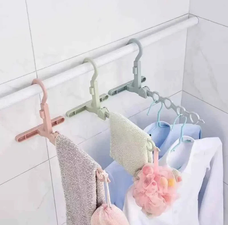 Cintre pour étendoir à linge pliable cinq trous