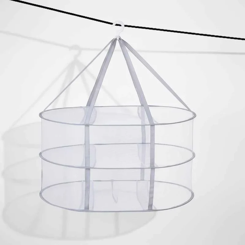 Petit étendoir à linge pliant en filet empilable