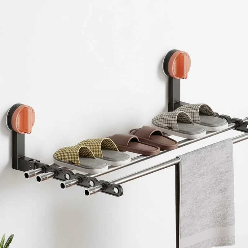 Étendoir à linge mural rabattable ventouse pliable