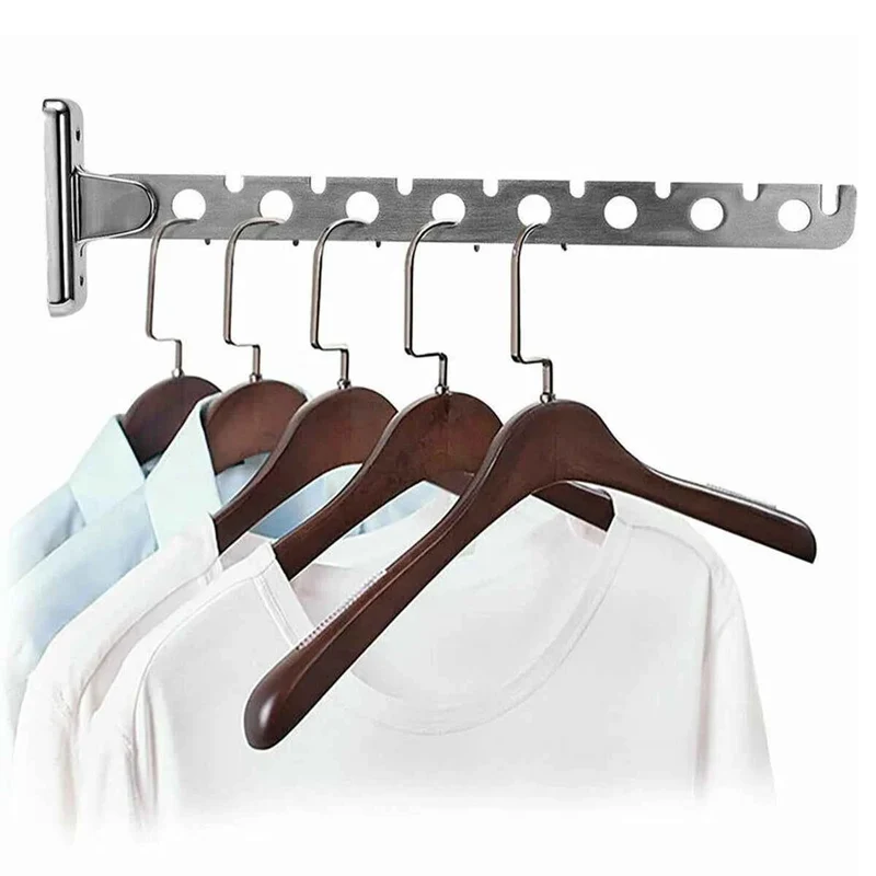Cintre pour étendoir à linge mural pliable inox