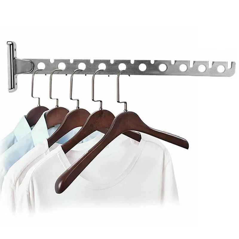 Cintre pour étendoir à linge mural pliable inox