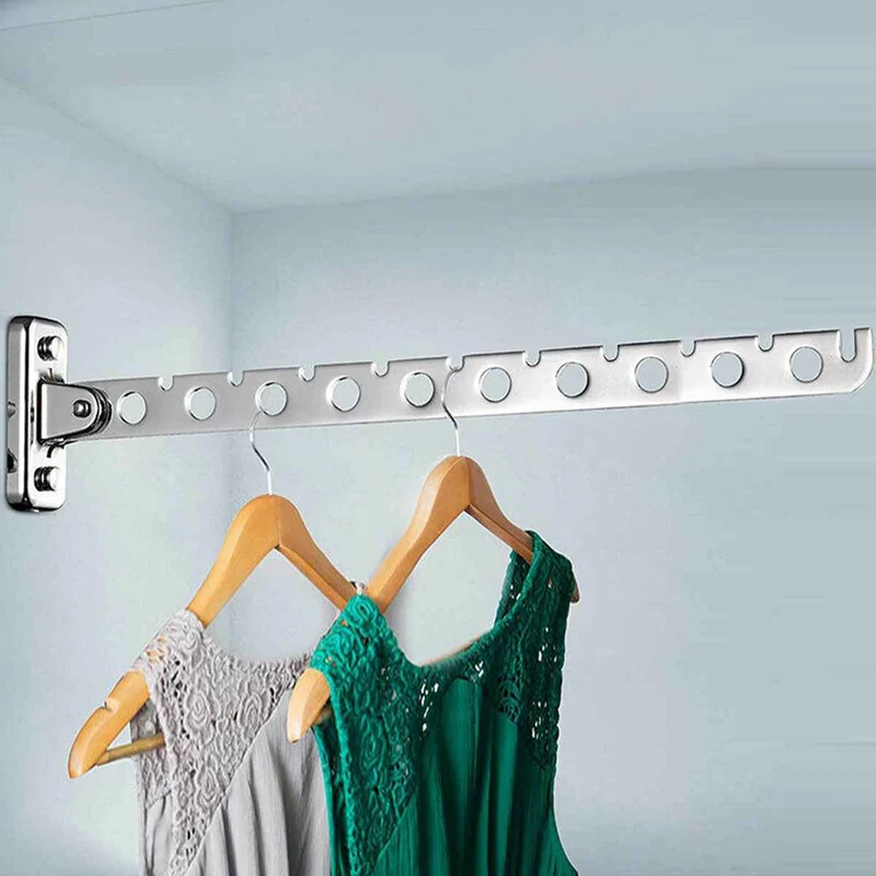Cintre pour étendoir à linge mural pliable inox