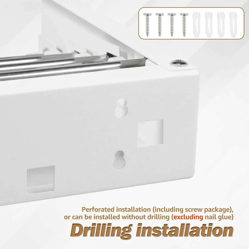 Étendoir à linge mural rabattable inox pliable