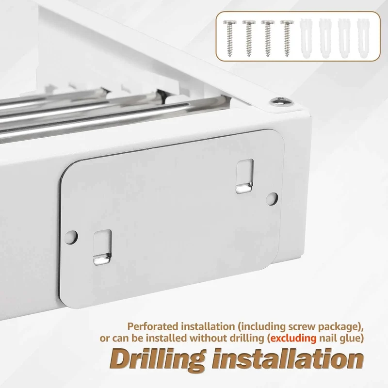 Étendoir à linge mural rabattable inox pliable