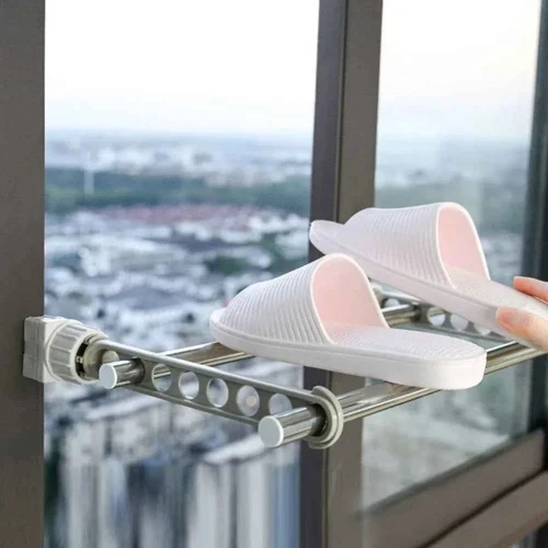 Étendoir à linge pour balcon fenêtre portable