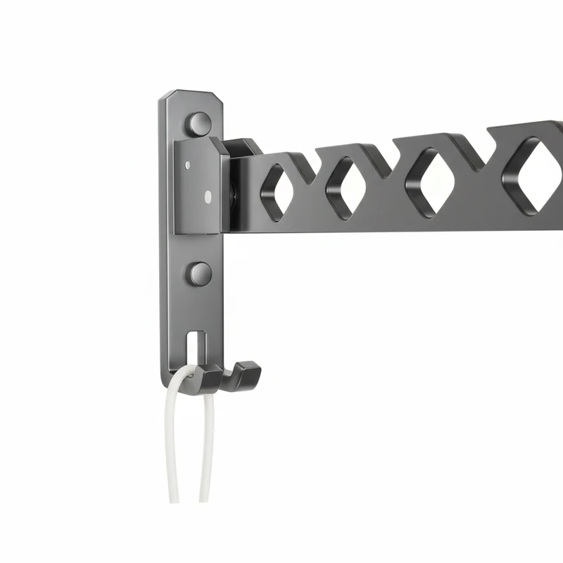Étendoir à linge mural rabattable aluminium pliable