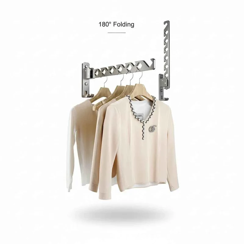 Étendoir à linge mural rabattable aluminium pliable