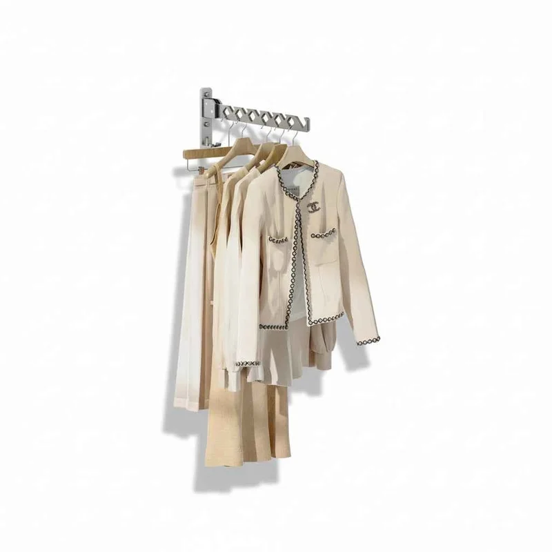 Étendoir à linge mural rabattable aluminium pliable