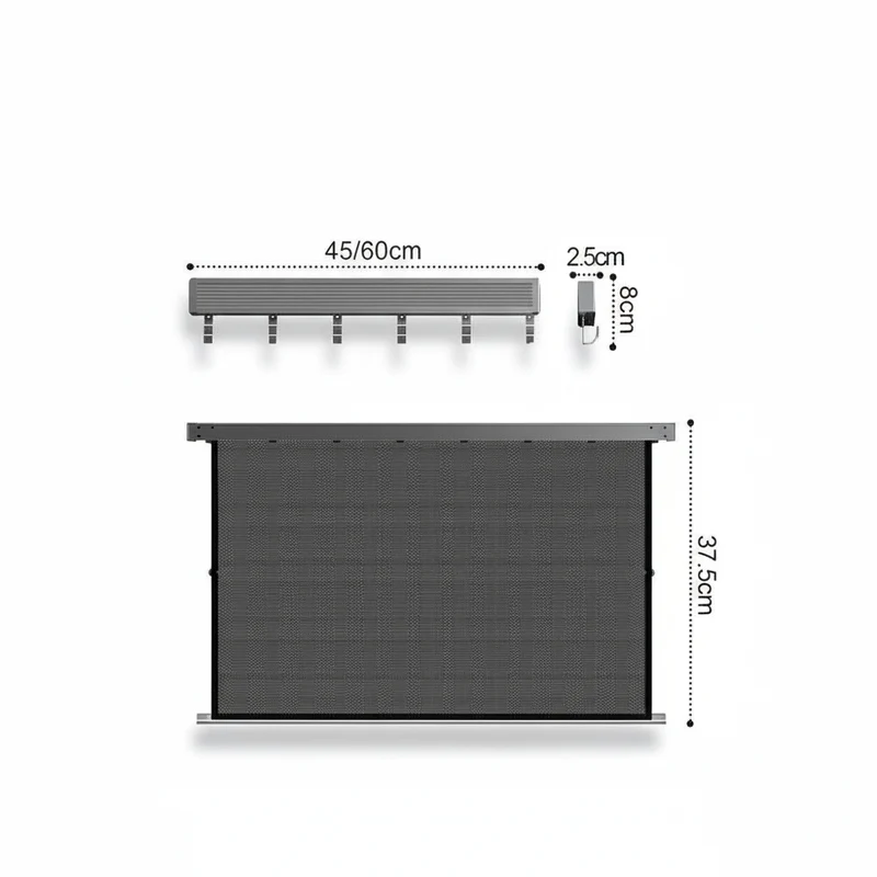 Étendoir à linge mural rétractable en aluminium pliable