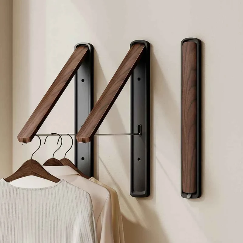 Étendoir à linge mural rétractable en aluminium pliable