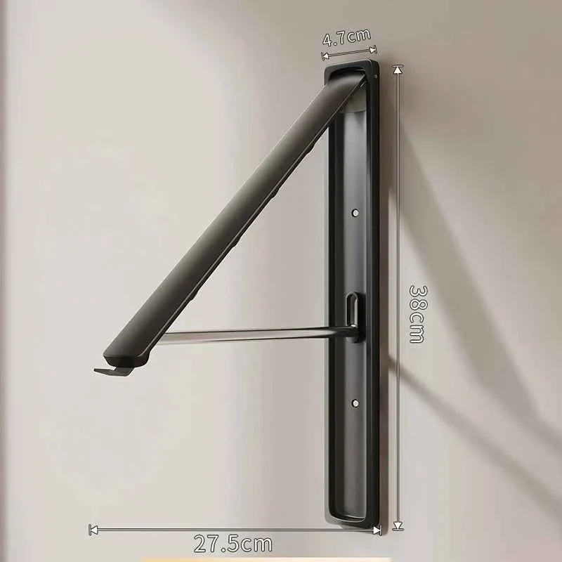 Étendoir à linge mural rétractable en aluminium pliable