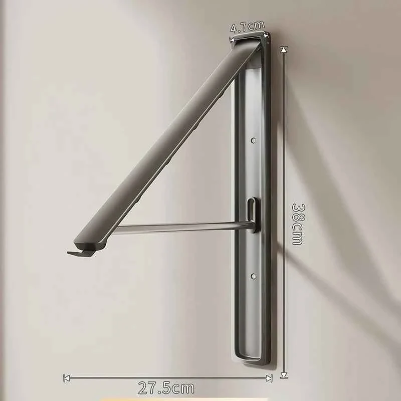 Étendoir à linge mural rétractable en aluminium pliable