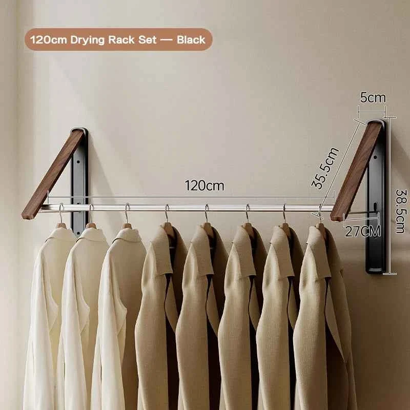 Étendoir à linge mural rétractable en aluminium pliable