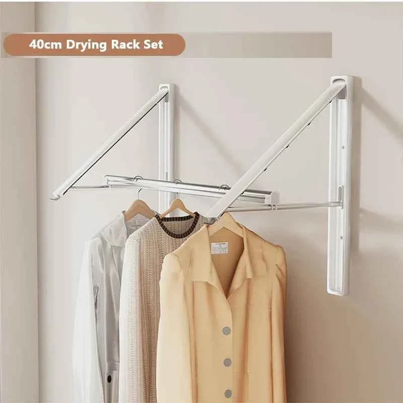 Étendoir à linge mural rétractable en aluminium pliable