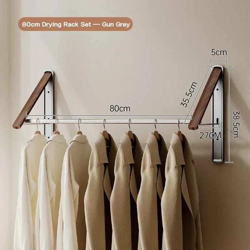 Étendoir à linge mural rétractable en aluminium pliable