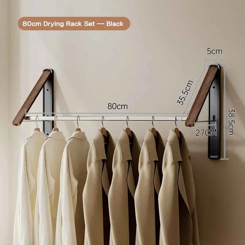 Étendoir à linge mural rétractable en aluminium pliable