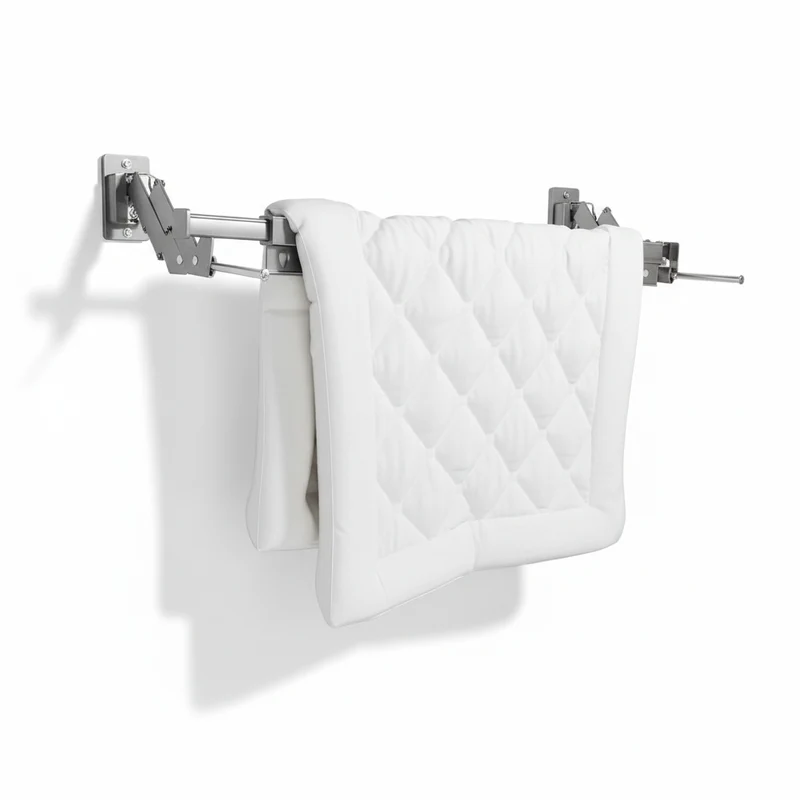 Étendoir à linge mural rétractable en aluminium pliable