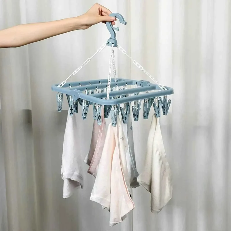 Petit étendoir à linge 32 pinces pliable