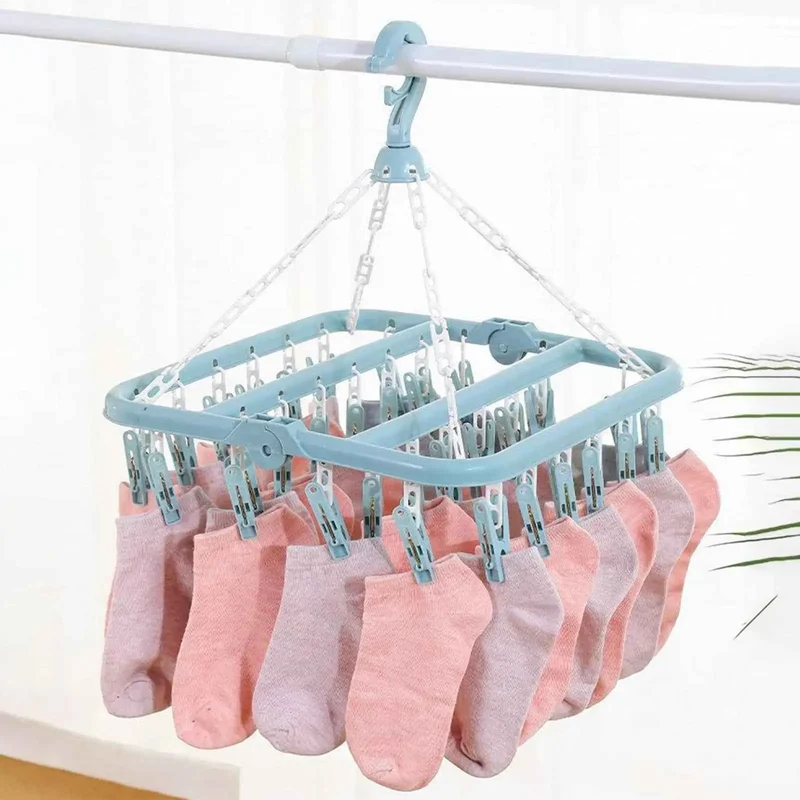 Petit étendoir à linge 32 pinces pliable