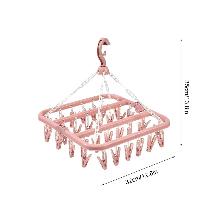 Petit étendoir à linge 32 pinces pliable