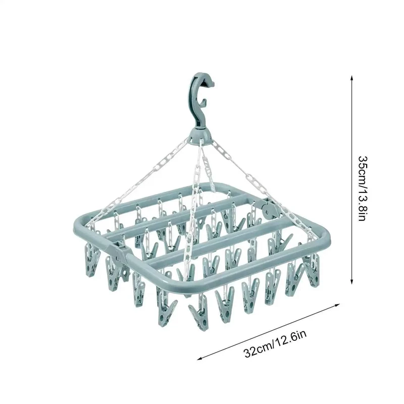 Petit étendoir à linge 32 pinces pliable
