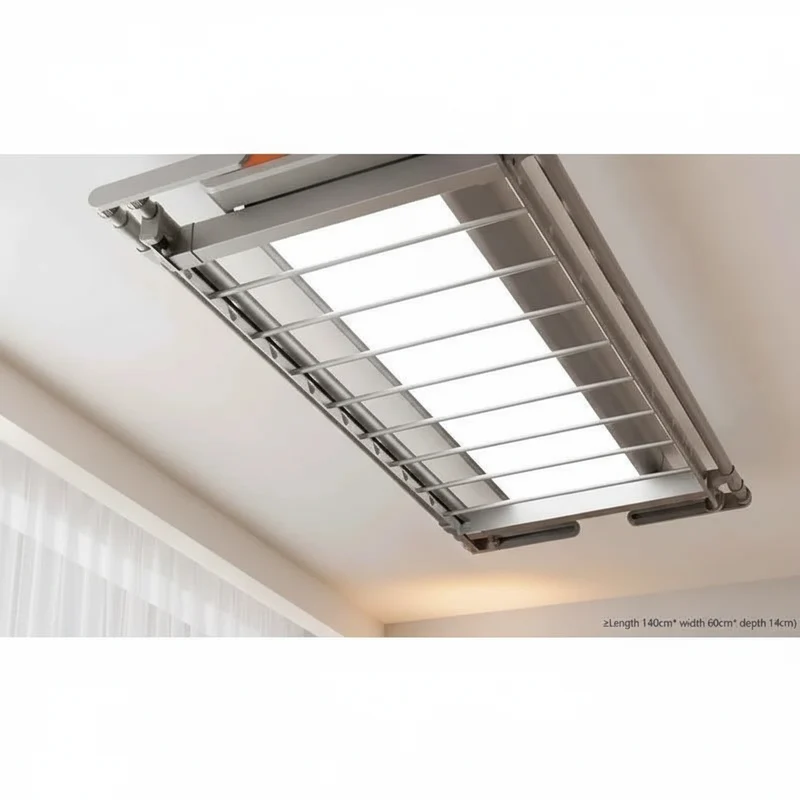 Étendoir à linge plafond électrique télescopique