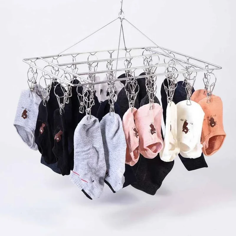Étendoir à linge intérieur rectangle 30 pinces