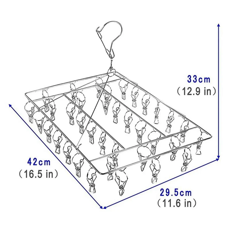 Étendoir à linge intérieur rectangle 30 pinces