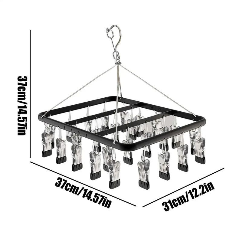 Étendoir à linge en aluminium avec 36 pinces