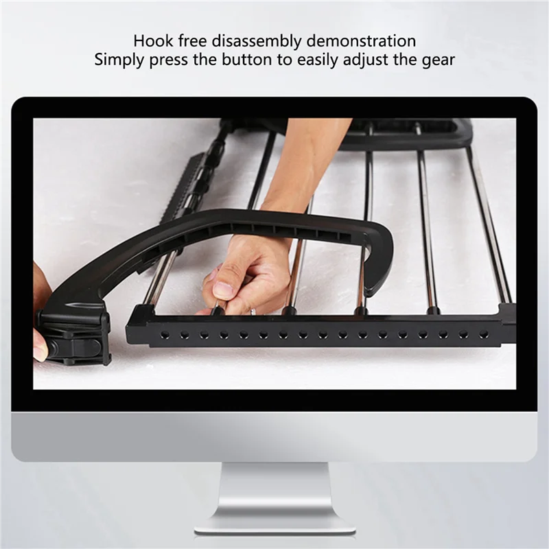 Étendoir à linge pour balcon pliable inox
