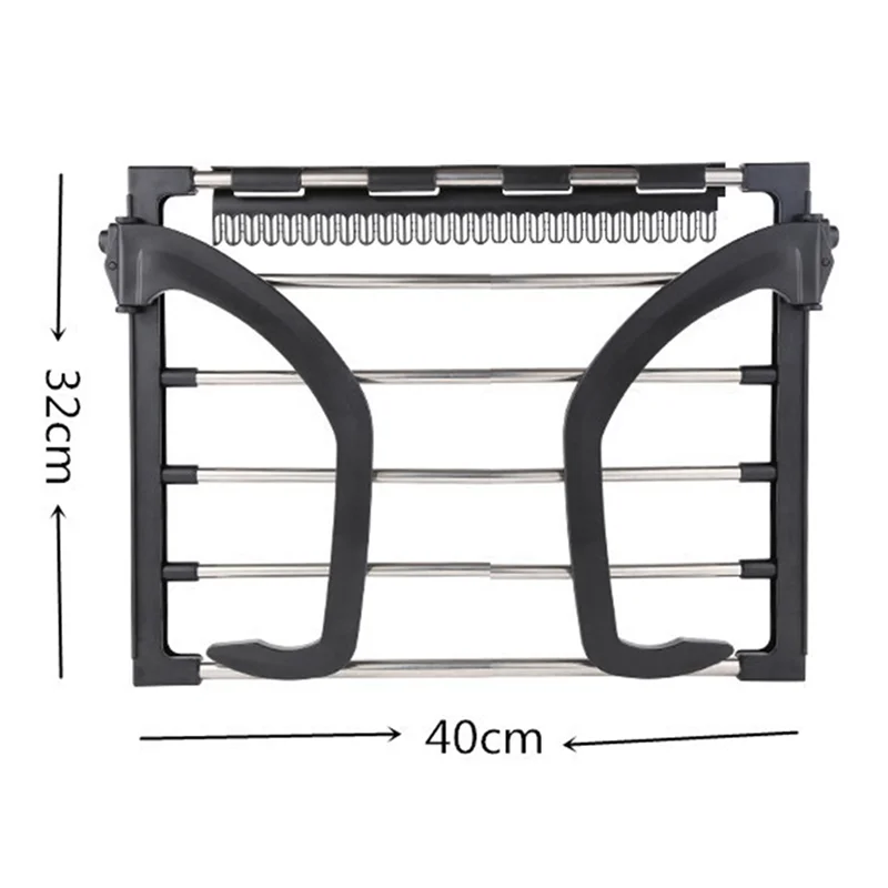 Étendoir à linge pour balcon pliable inox