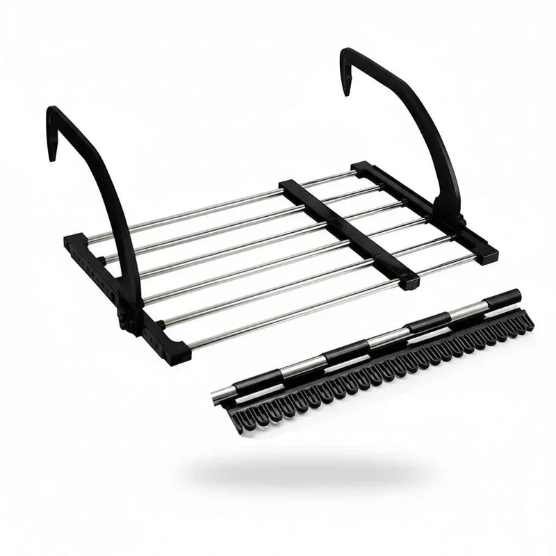 Étendoir à linge pour balcon pliable inox