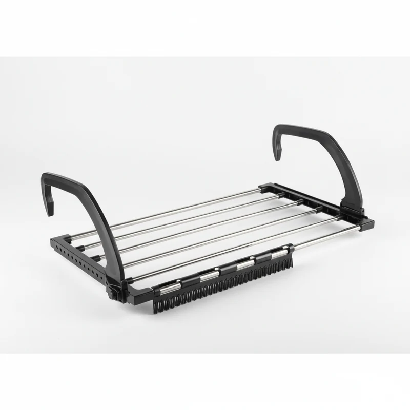 Étendoir à linge pour balcon pliable inox
