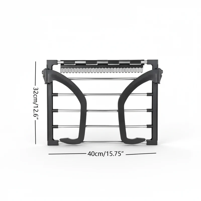 Étendoir à linge pour balcon pliable inox