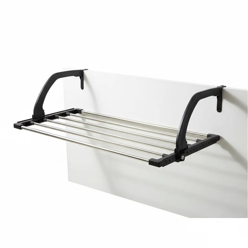 Étendoir à linge pour balcon pliable inox