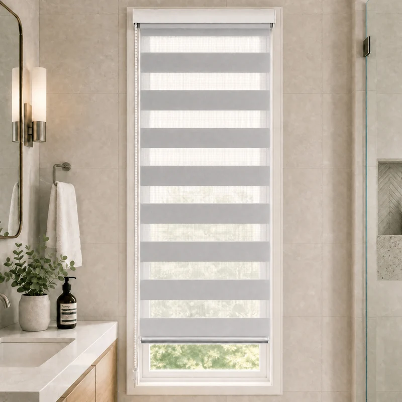 Store enrouleur jour nuit double 50x150cm Gris