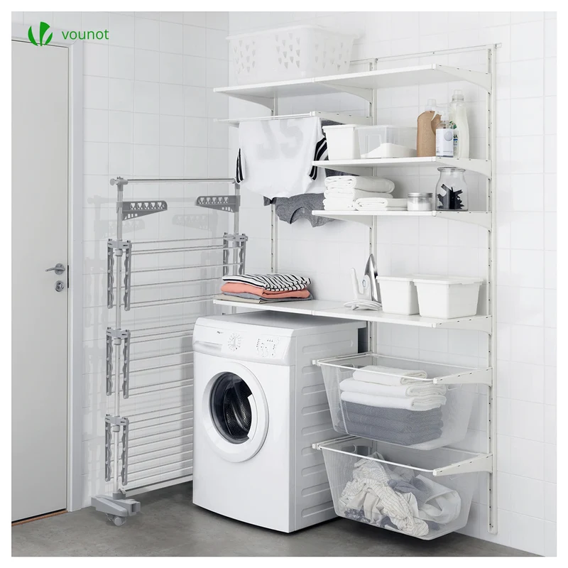 Sechoir a linge etendoir pliable ailes pliables 3 niveaux