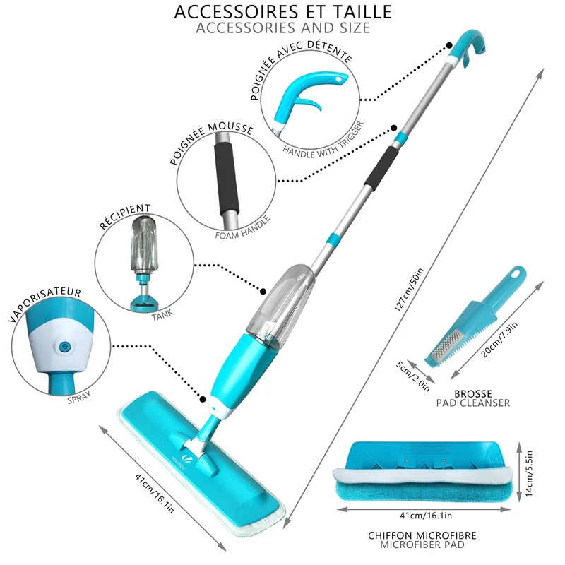 Balai vaporisateur lave sol